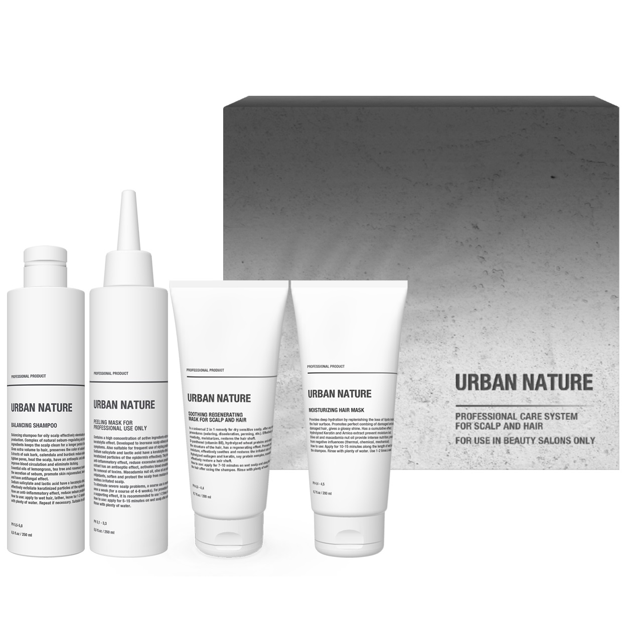 цена Urban Nature Набор для профессионального ухода за жирной кожей головы и волосами (Urban Nature, Наборы)