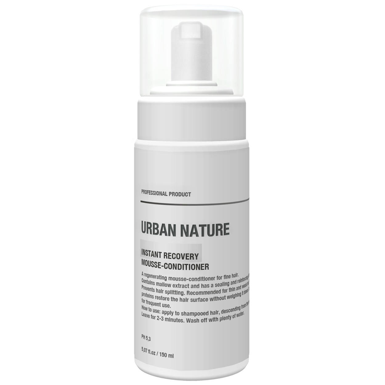 Urban Nature Кондиционер-мусс для тонких волос Мгновенное восстановление, 150 мл (Urban Nature, Instant Recovery)