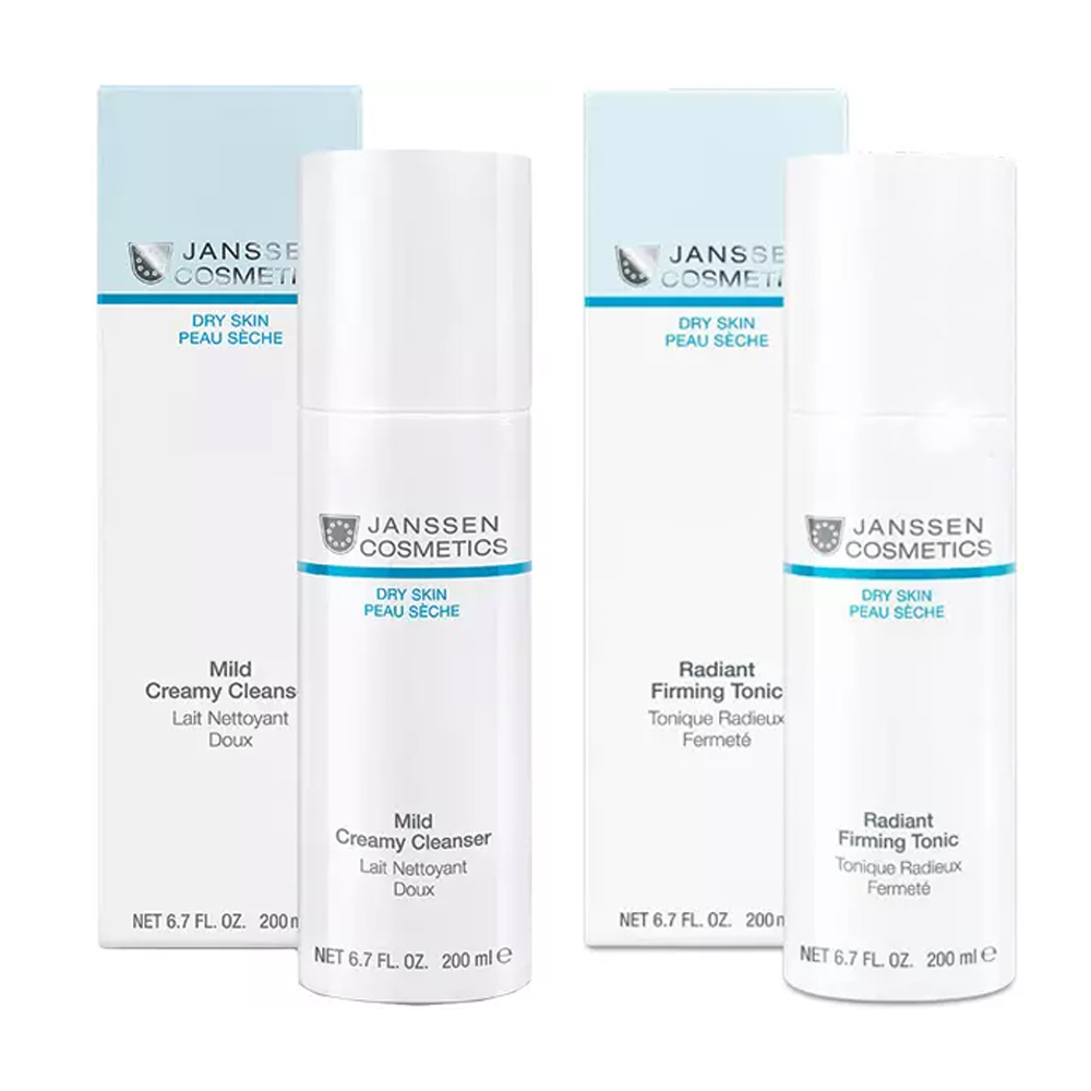 Janssen Cosmetics Набор очищающих средств для лица: очищающая эмульсия 200 мл + тоник 200 мл (Janssen Cosmetics, Dry Skin)