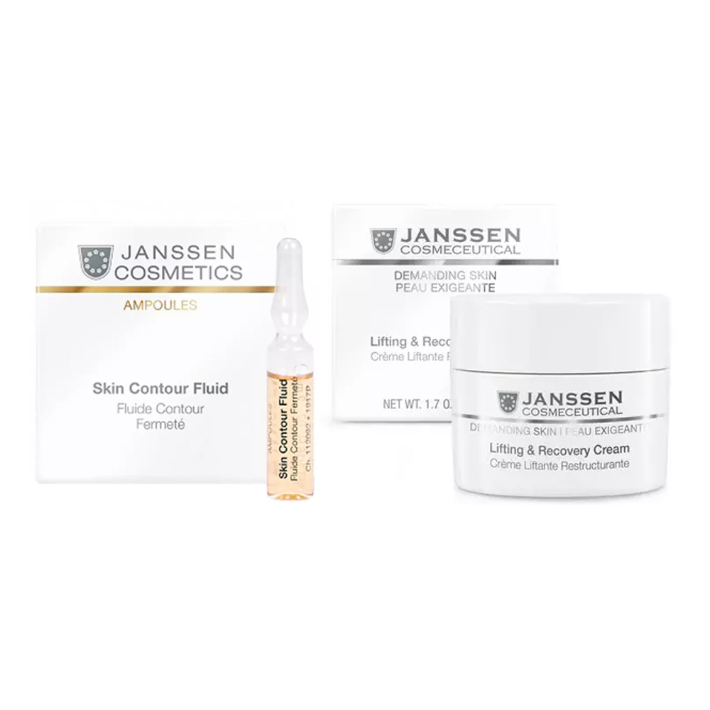 цена Janssen Cosmetics Набор средств для лица и век Восстановление и питание: сыворотка 2 мл х 7 шт + крем 50 мл (Janssen Cosmetics, Demanding skin)