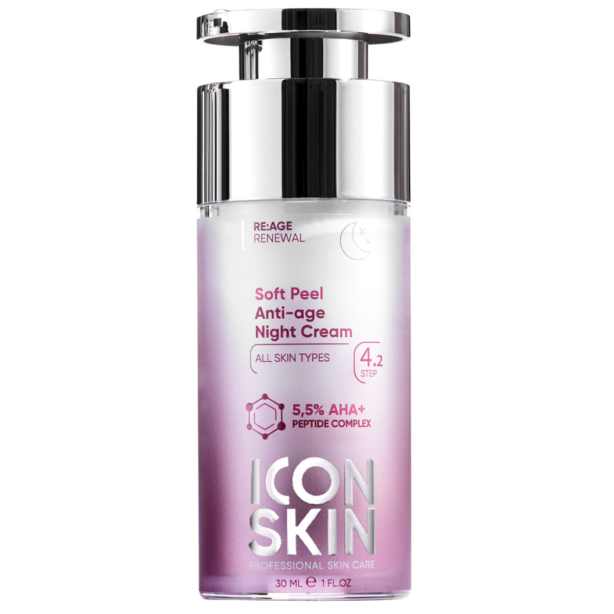 цена Icon Skin Ночной омолаживающий крем-пилинг для лица Soft Peel с пептидами, 30 мл (Icon Skin, Re:Age Renewal)