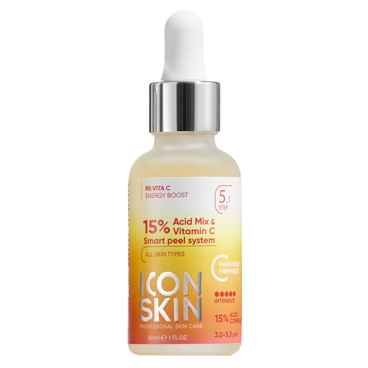 Icon Skin Пилинг с витамином С с 15% комплексом кислот для всех типов кожи лица, 30 мл (Icon Skin, Re:Vita C)