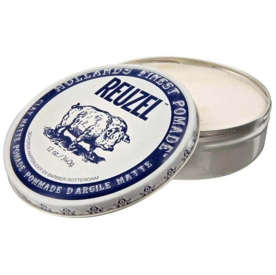 Reuzel Помада средней фиксации для укладки мужских волос Clay Matte Pomade Hog, 340 г (Reuzel, Стайлинг)