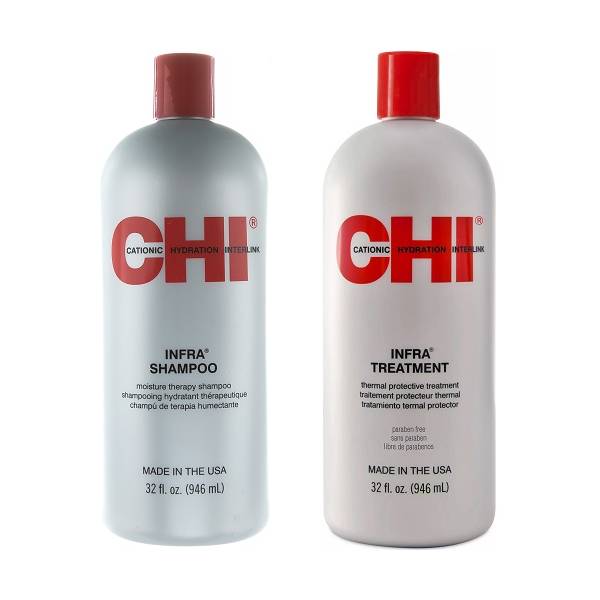 Chi Набор для эластичности волос: кондиционер 946 мл + шампунь 946 мл (Chi, Наборы)