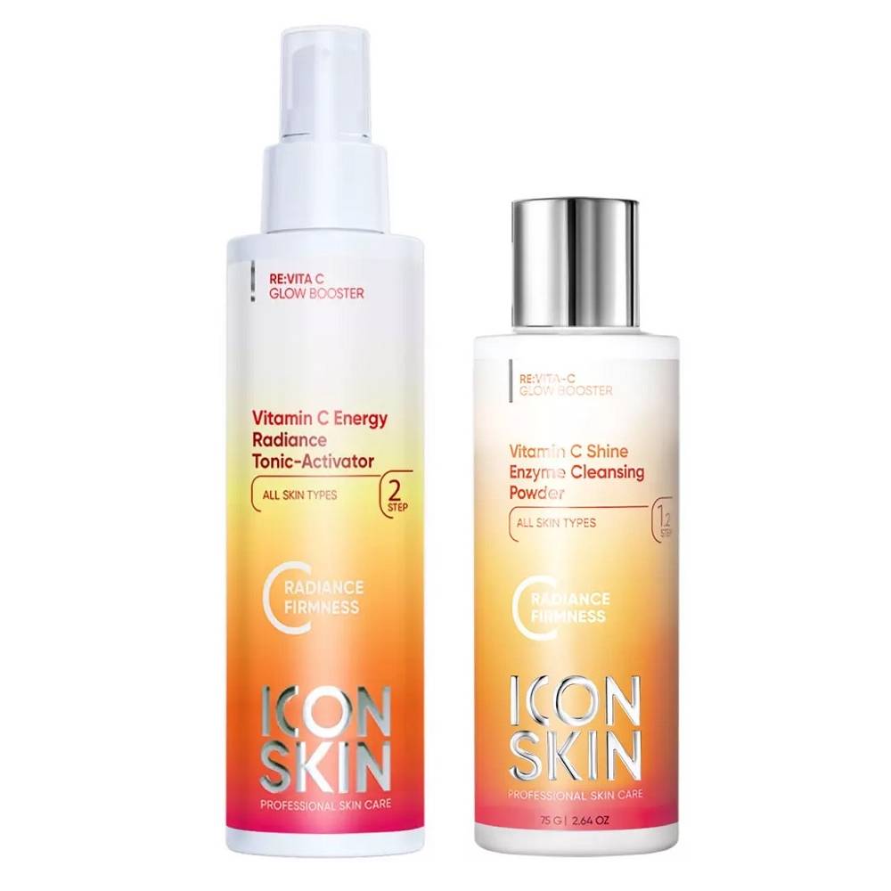 Icon Skin Набор для очищения кожи: энзимная пудра 75 г + тоник 150 мл (Icon Skin, Re:Vita C)
