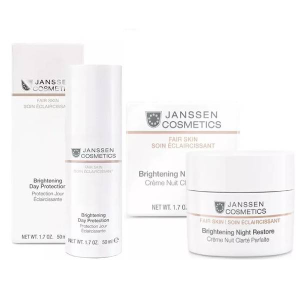 Janssen Cosmetics Набор Осветляющий: крем SPF20 50 мл + ночной крем 50 мл (Janssen Cosmetics, Fair Skin)