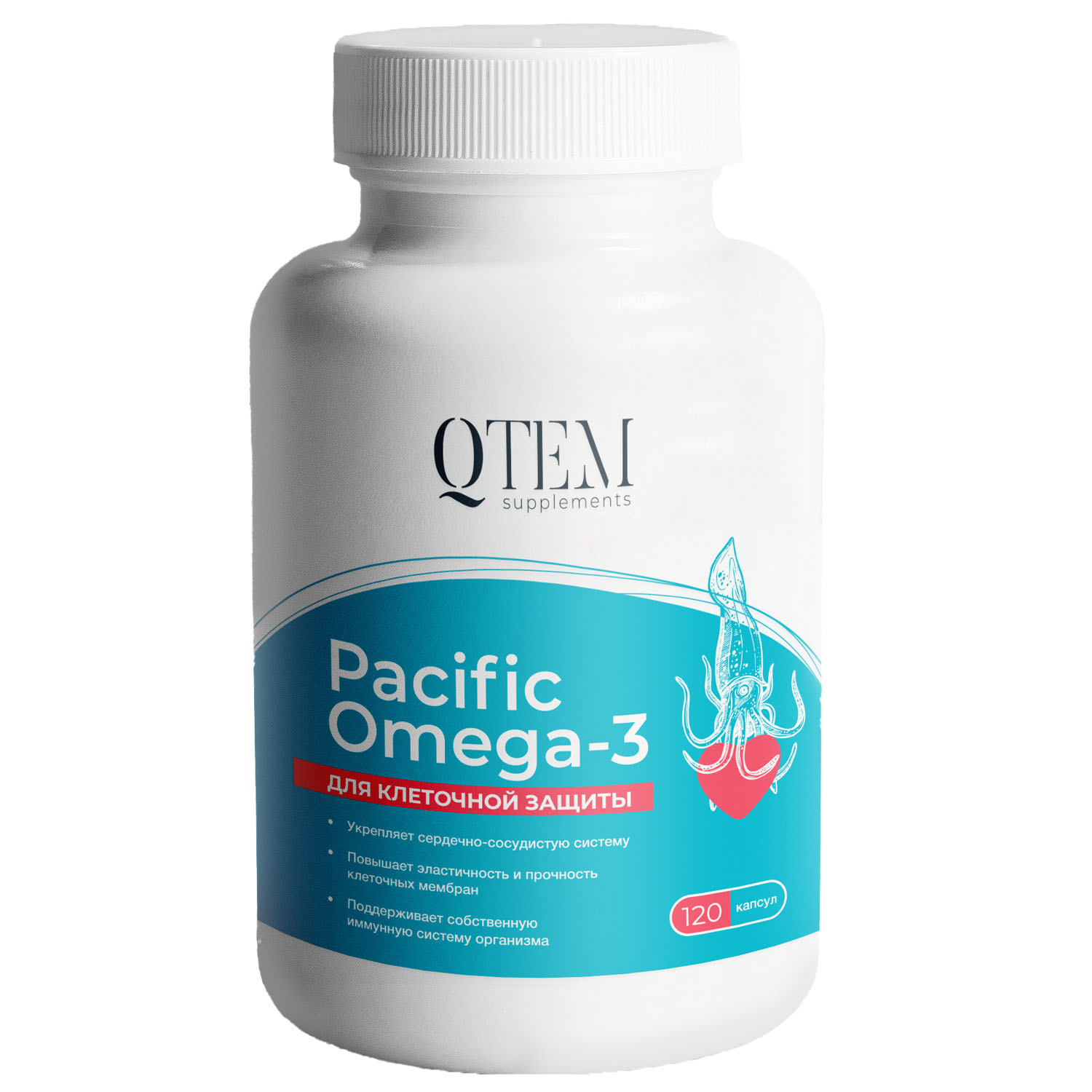 Qtem Комплекс для клеточной защиты Pacific Omega 3, 120 капсул (Qtem, Supplement)