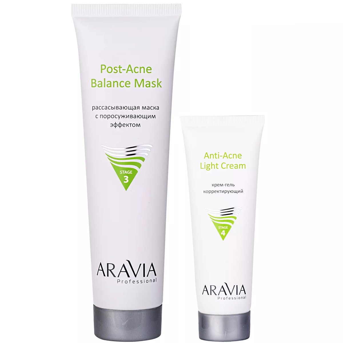 Aravia Professional Набор для проблемной и жирной кожи: маска, 100 мл + крем-гель, 50 мл (Aravia Professional, Уход за лицом) stop acne mask маска поросуживающая для жирной и комбинированной кожи