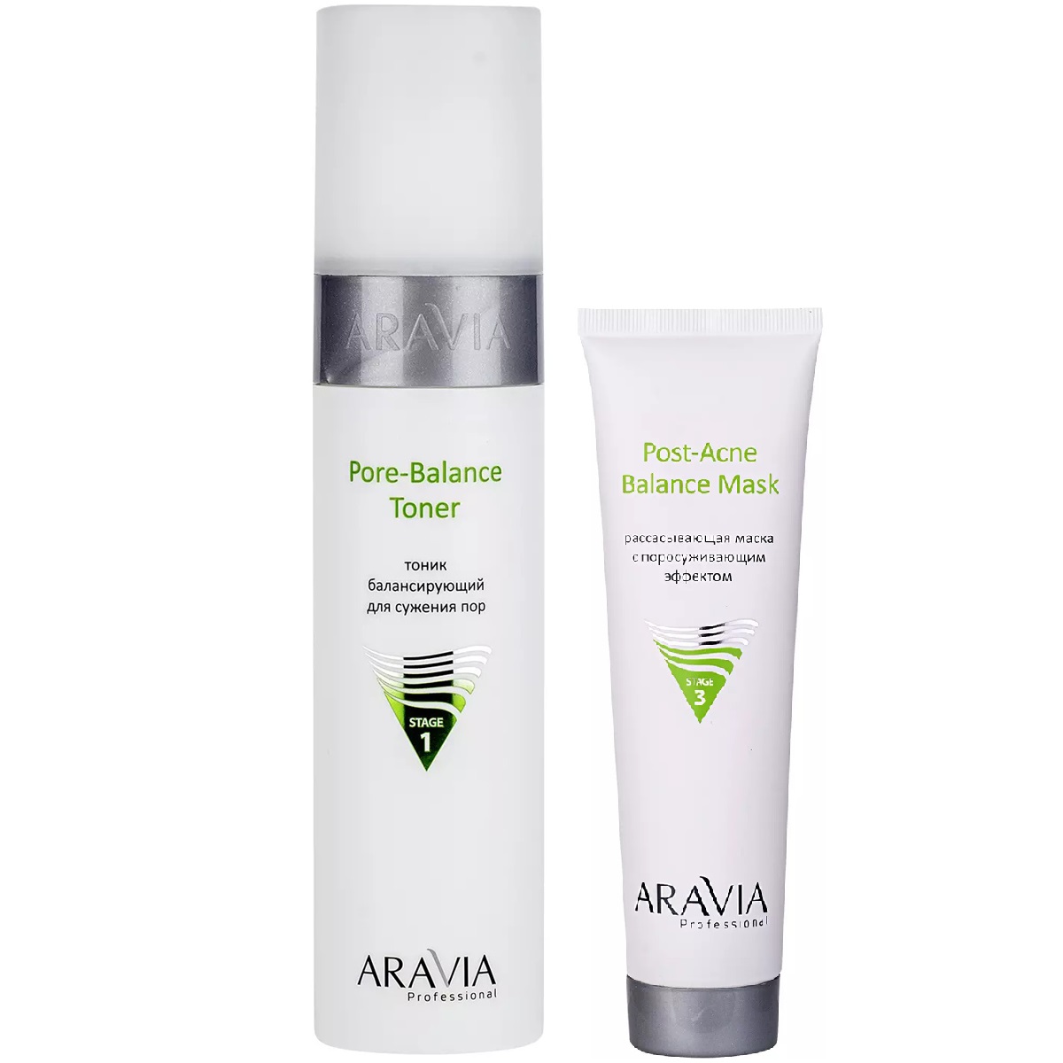 Aravia Professional Набор для проблемной и жирной кожи: маска, 100 мл + тоник, 250 мл (Aravia Professional, Уход за лицом) stop acne mask маска поросуживающая для жирной и комбинированной кожи
