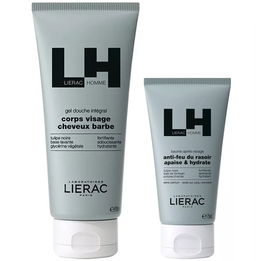 цена Lierac Набор для мужчин: бальзам 75 мл + гель для тела и волос 200 мл (Lierac, Lierac Homme)