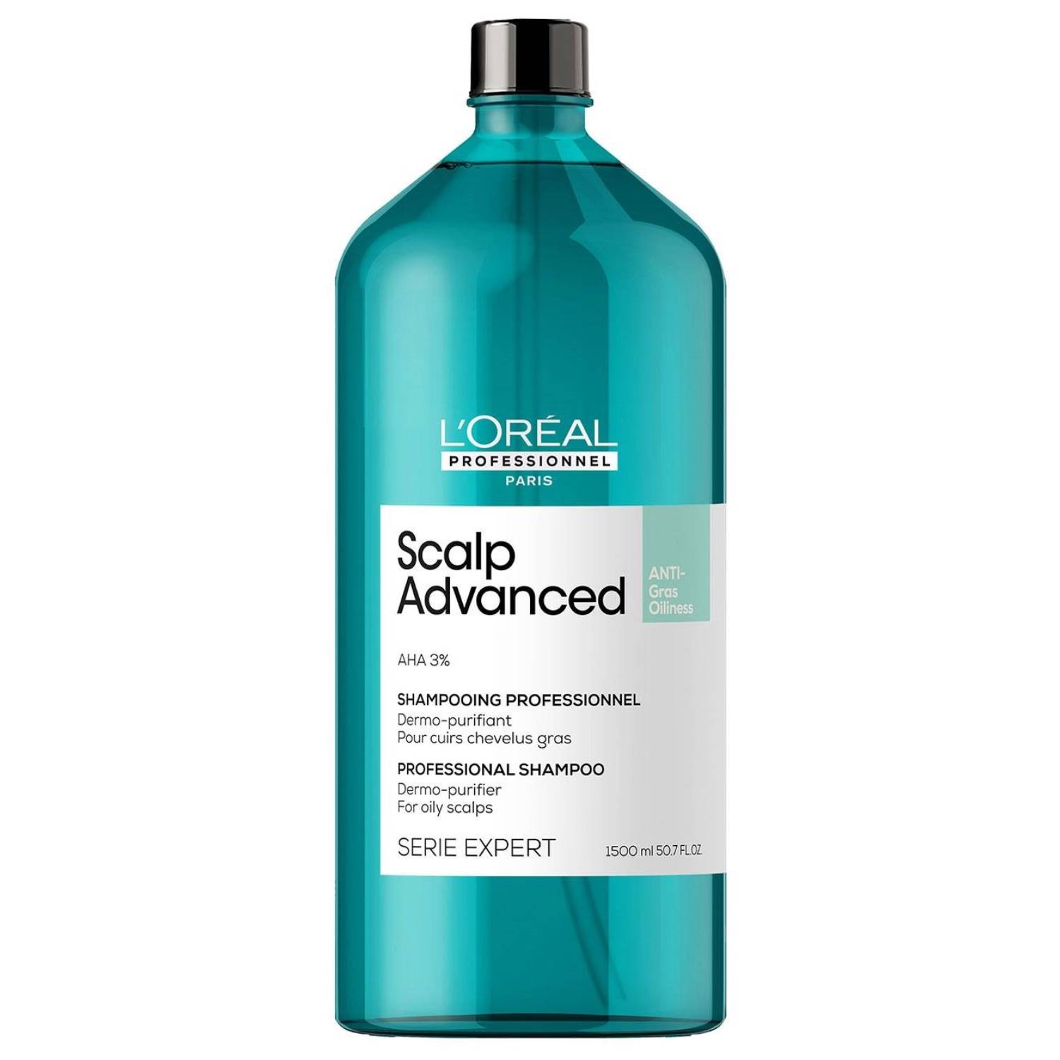 Лореаль Профессионель Шампунь Scalp Advanced для жирных волос, 1500 мл (L'oreal Professionnel, Serie Expert) фото 0