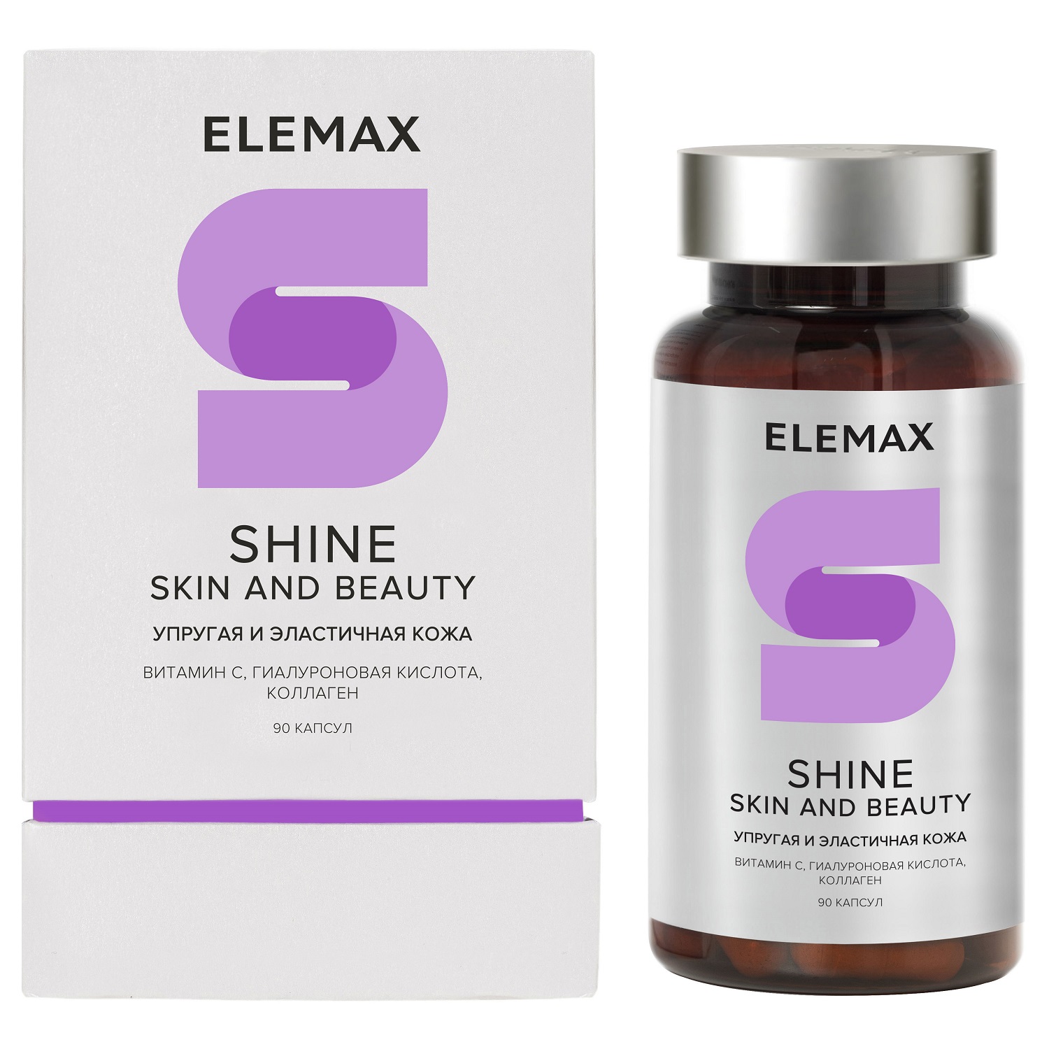 Elemax Комплекс Shine. Skin and Beauty, 90 капсул х 520 мг (Elemax, ) биологически активная добавка elemax shine skin and beauty 90 шт