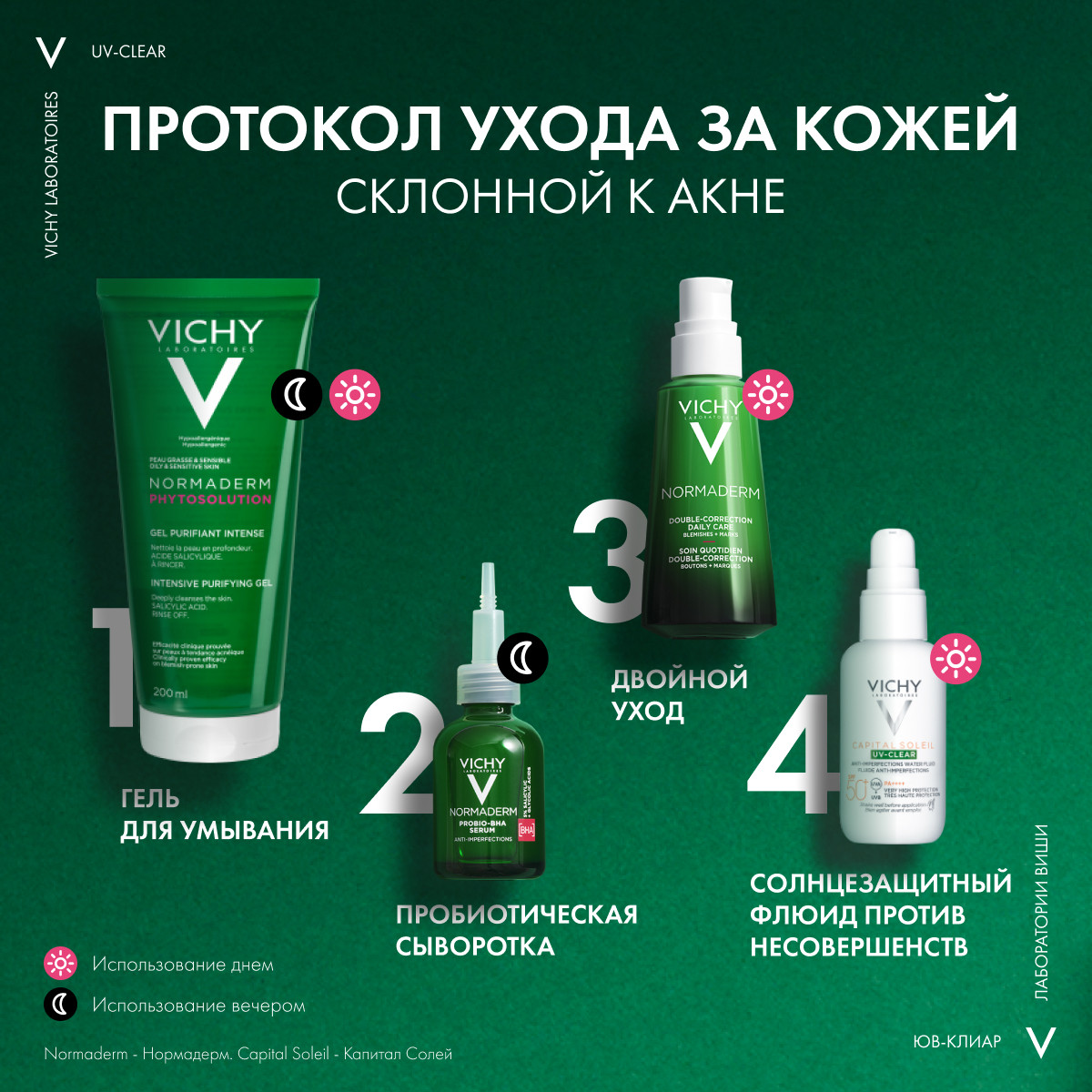 Виши Невесомый солнцезащитный флюид UV-Clear для лица против несовершенств SPF 50+, 40 мл (Vichy, Capital Soleil) фото 11