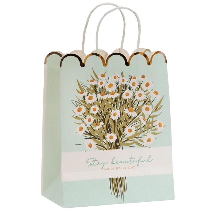 Подарочная упаковка Пакет подарочный крафтовый Stay Beautiful 18 × 23 × 10 см (Подарочная упаковка, Пакеты)