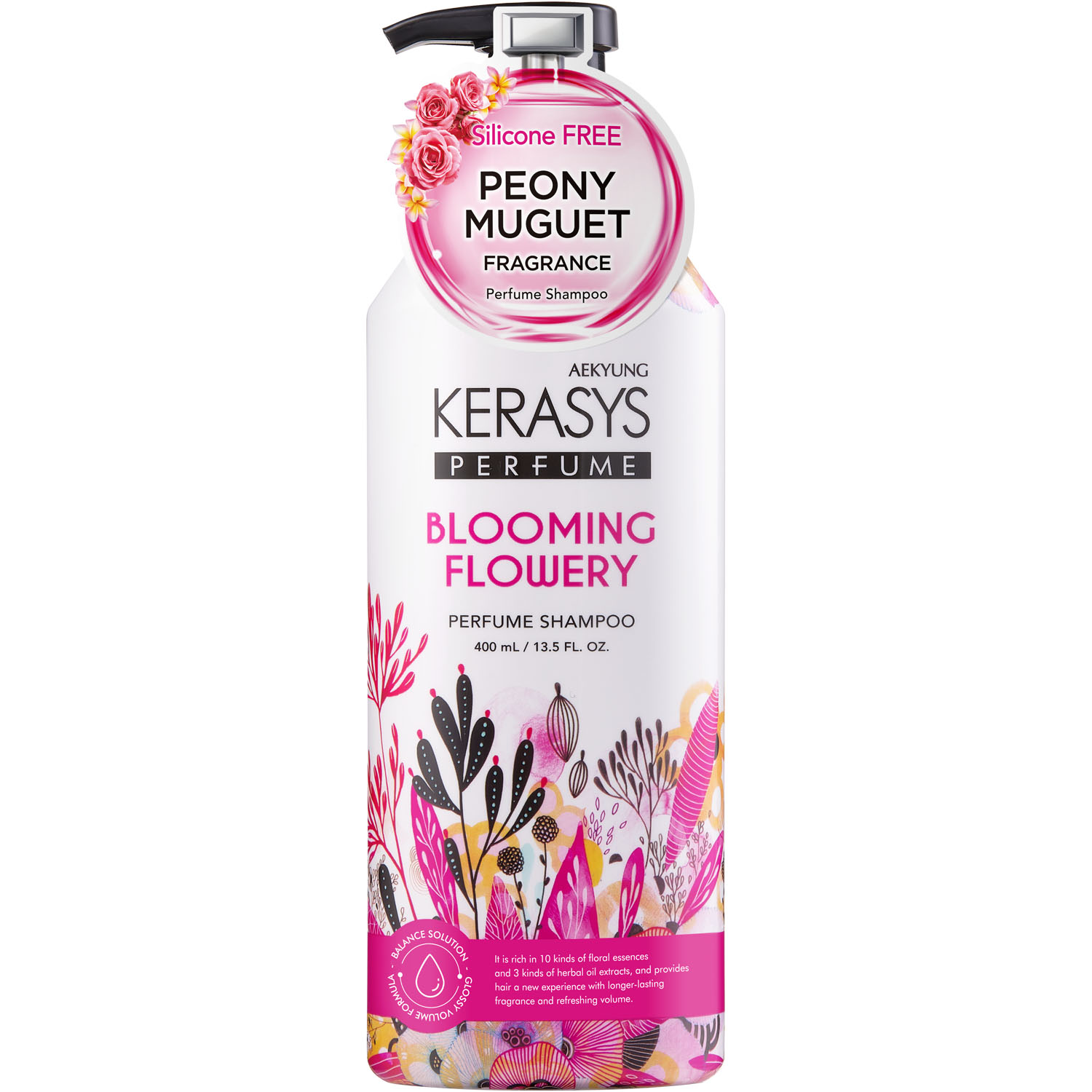 KeraSys, Blooming & Flowery Perfumed Shampoo, 400 мл