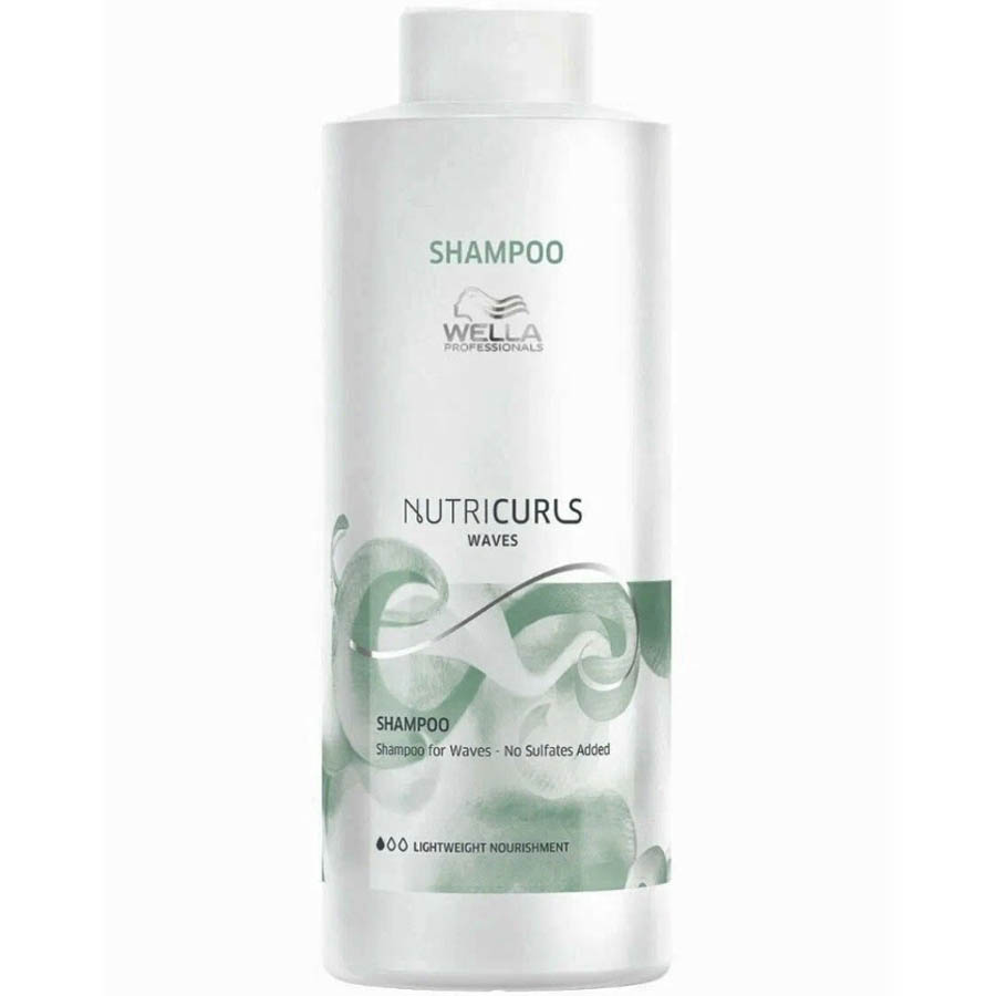Wella Professionals Бессульфатный шампунь для вьющихся и кудрявых волос Shampoo for Waves, 1000 мл (Wella Professionals, Уход за волосами)