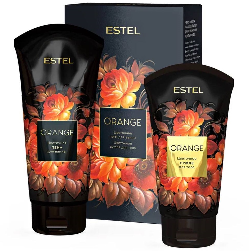 Estel Подарочный набор Orange: пена для ванны 200 мл + суфле для тела 150 мл (Estel, Аромат цвета)