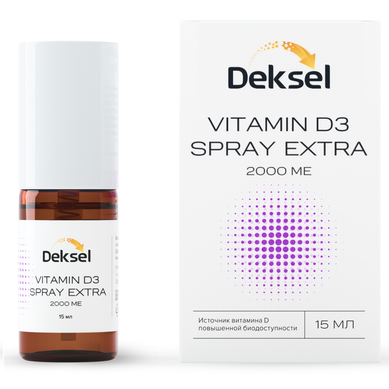 Deksel Витамин D3 Spray Extra 2000 МЕ со вкусом ананаса, 15 мл (Deksel, )