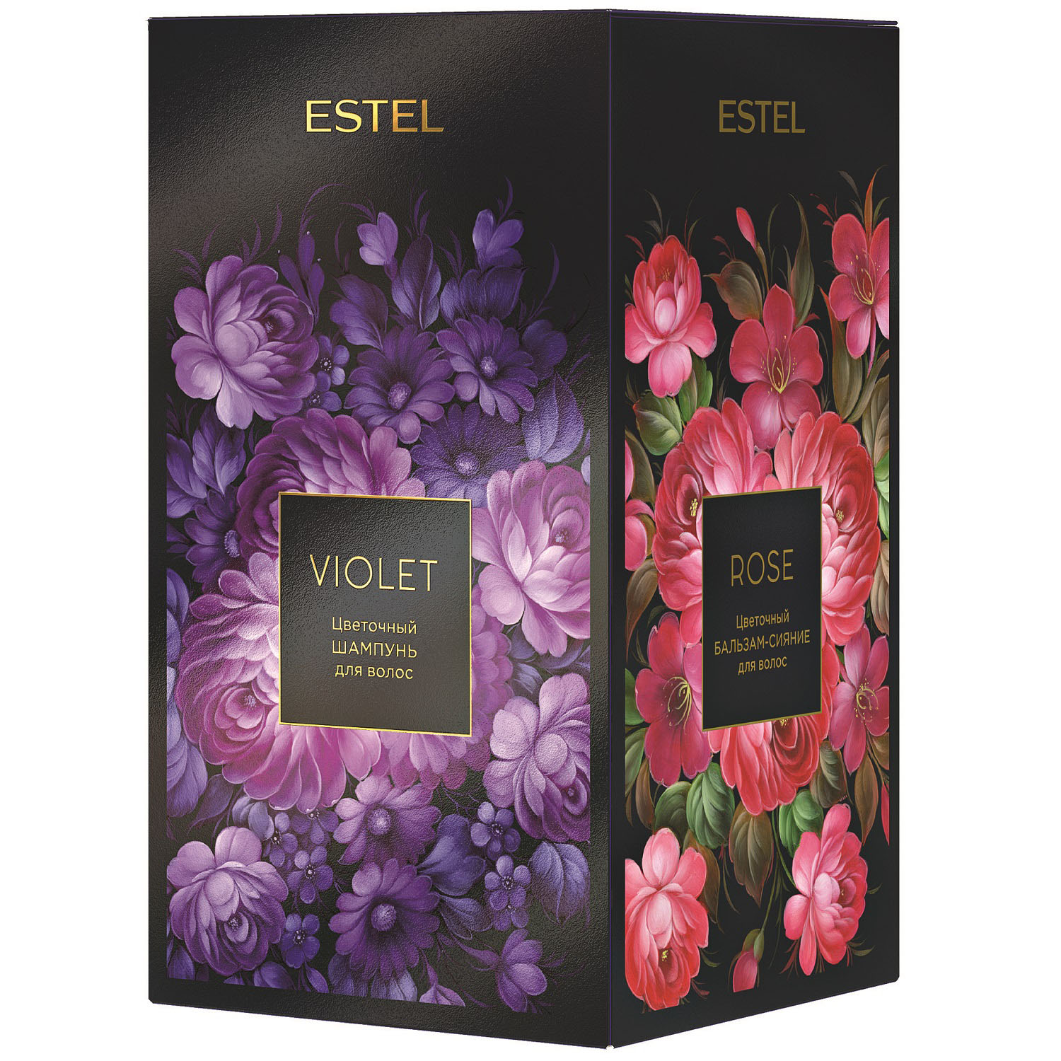 Estel Набор Цветочная трилогия: шампунь Violet 250 мл + бальзам Rose 200 мл + гель для душа Vert 200 мл (Estel, Аромат цвета)