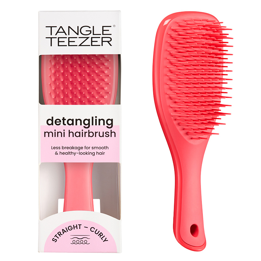 Tangle Teezer Расческа для прямых и волнистых волос Mini Pink Punch (Tangle Teezer, The Ultimate Detangler) щетка для волос mini detangler mickey
