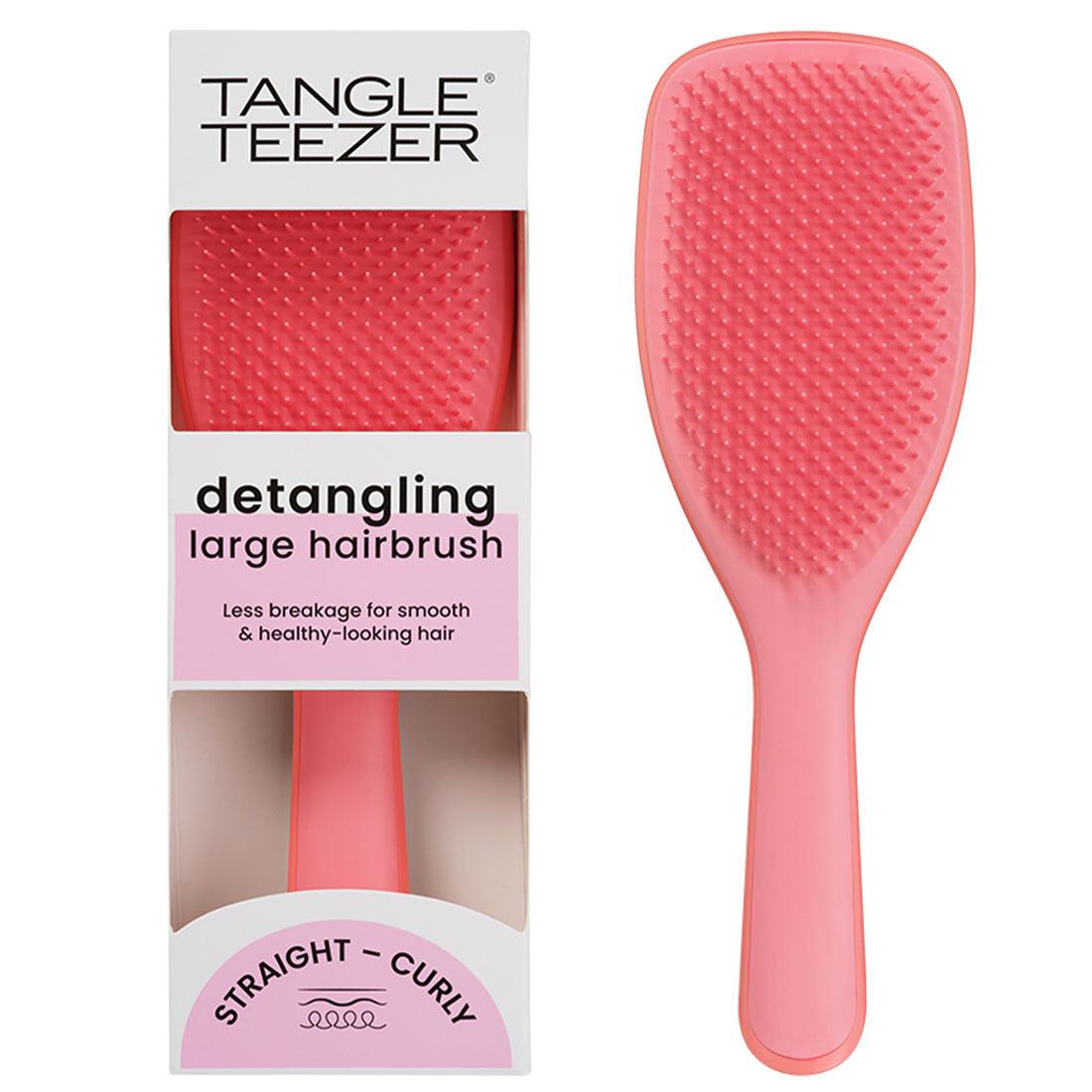 Tangle Teezer Расческа для длинных или густых волос The Large Ultimate Detangler Salmon Pink (Tangle Teezer, The Ultimate Detangler)