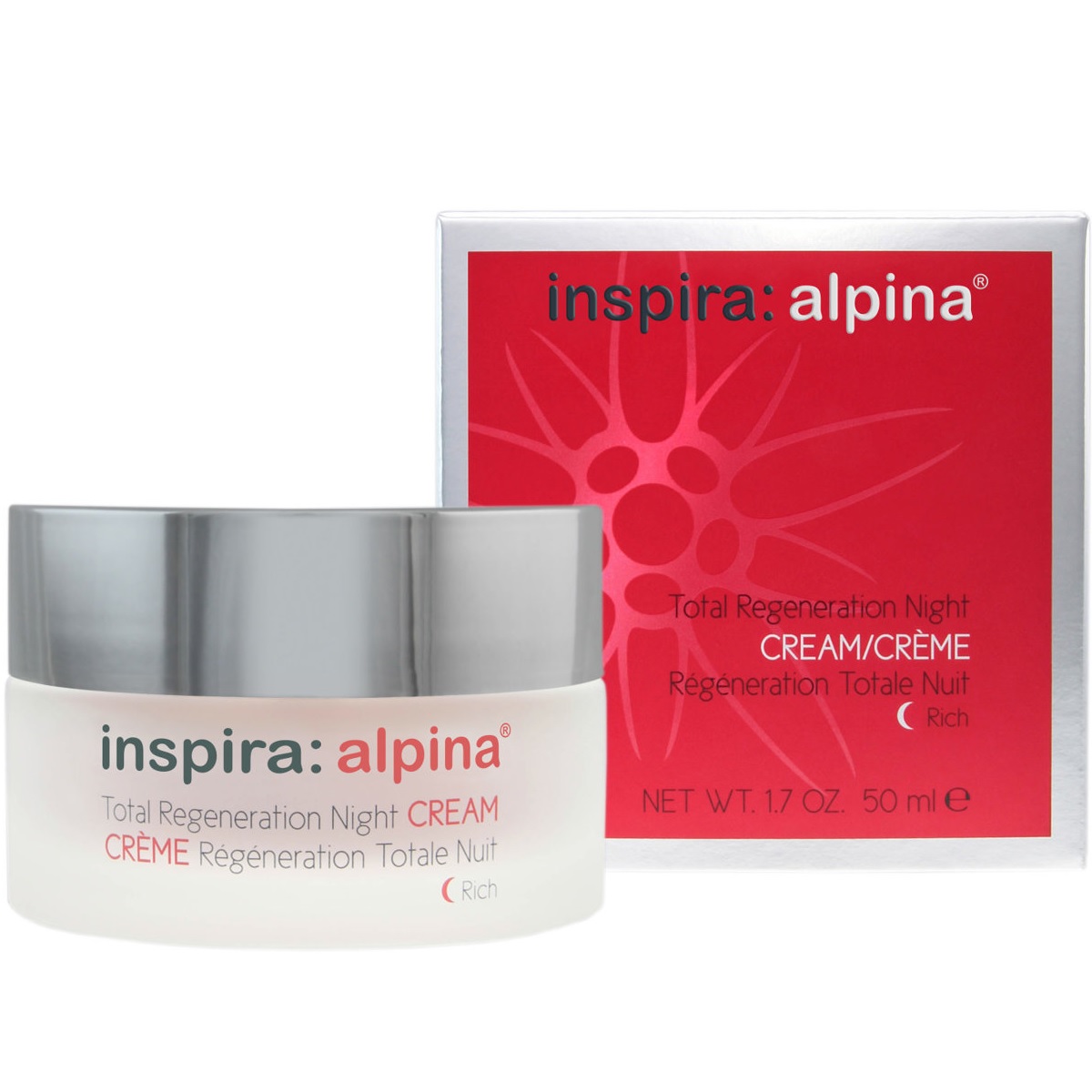 Inspira Cosmetics Обогащенный ночной регенерирующий лифтинг-крем, 50 мл (Inspira Cosmetics, Alpina)