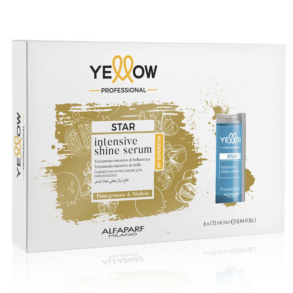 цена Yellow Professional Сыворотка для придания интенсивного блеска волосам, 6 ампул x 13 мл (Yellow Professional, Star)