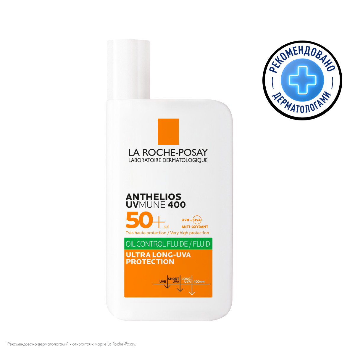 La Roche-Posay Солнцезащитный матирующий флюид для лица UVMUNE 400 SPF50  PPD56, 50 мл. фото