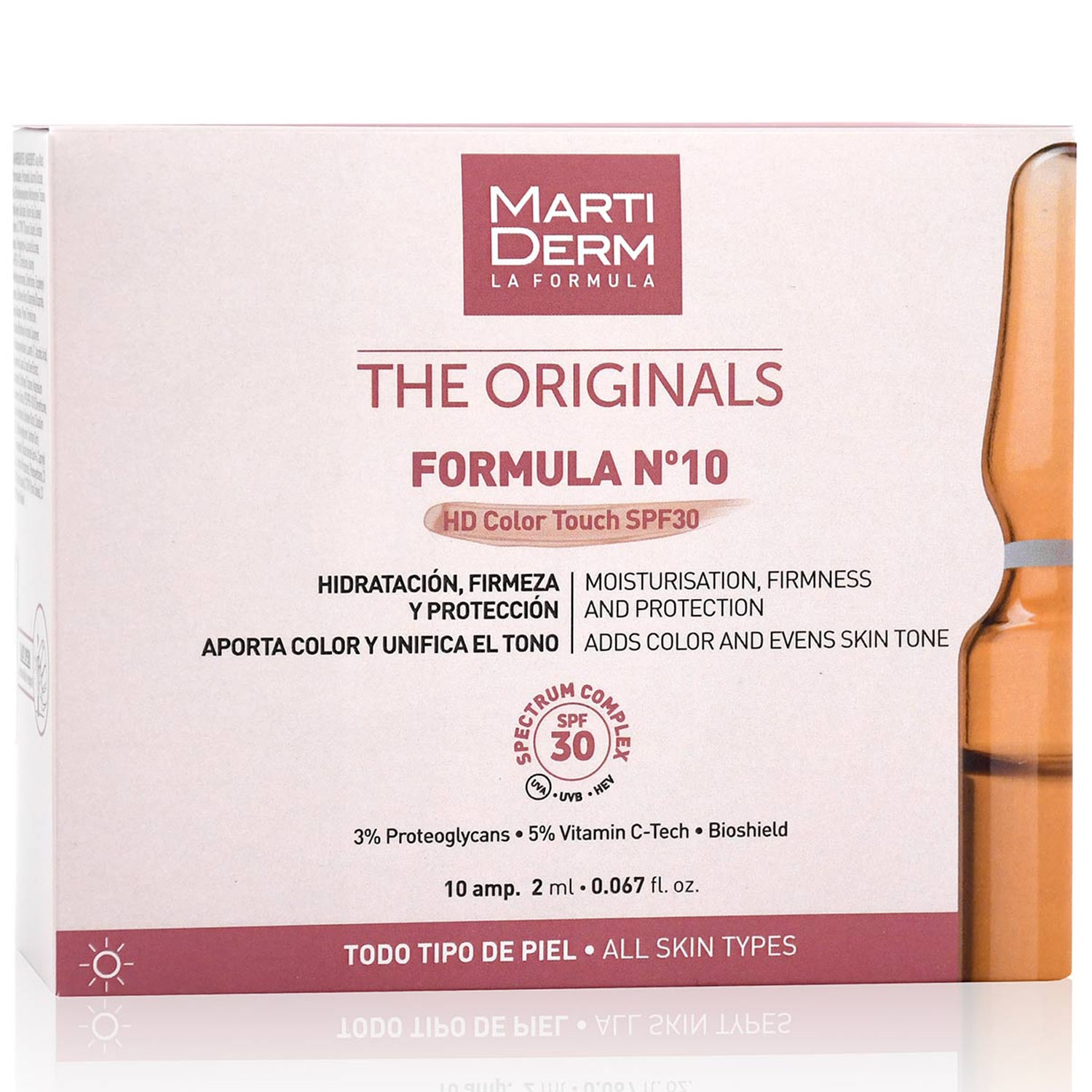 Мартидерм Ампулы «Формула №10 HD Color Touch SPF30», 10 х 2 мл (Martiderm, Originals) фото 0