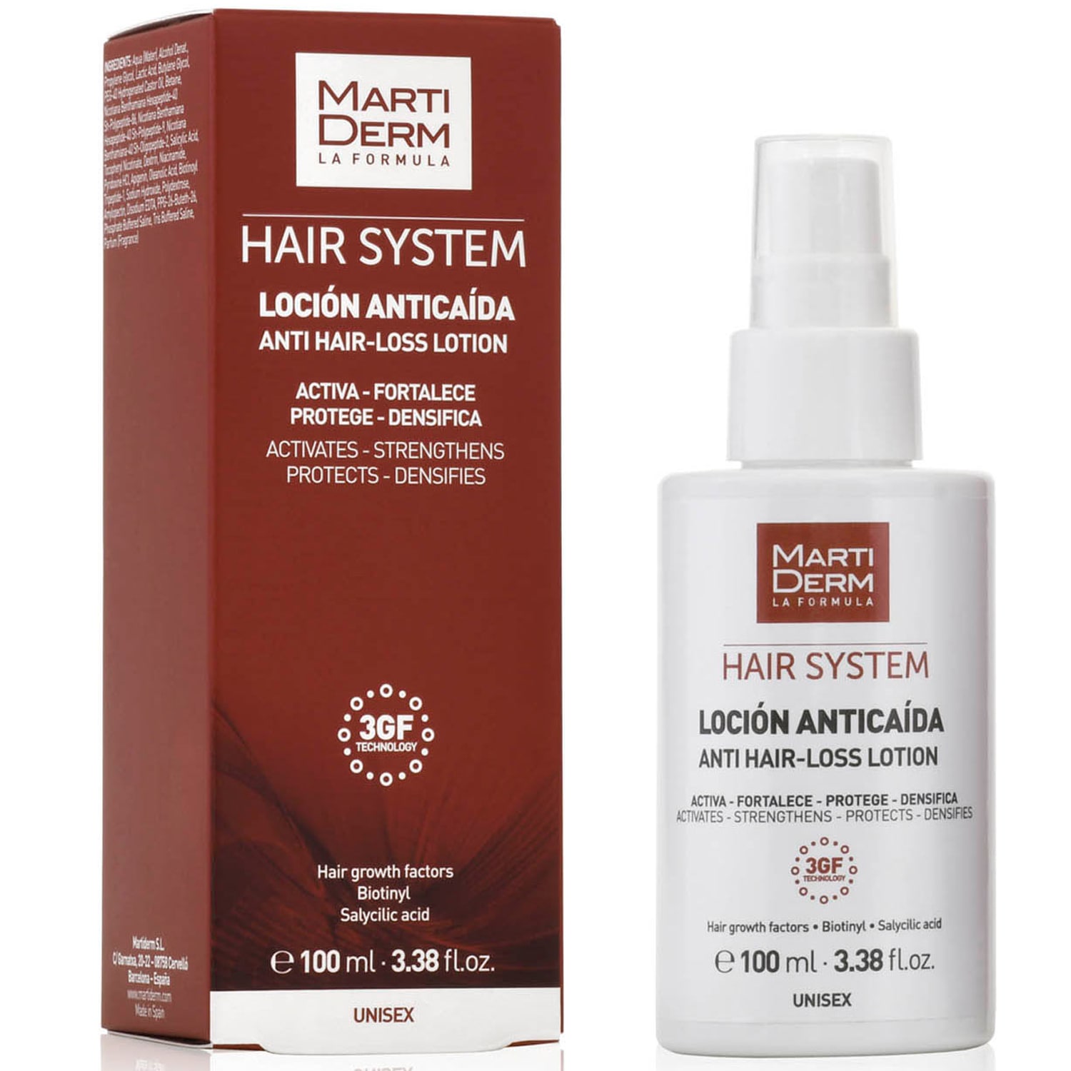 Martiderm Лосьон против выпадения волос, 100 мл (Martiderm, Hair System)