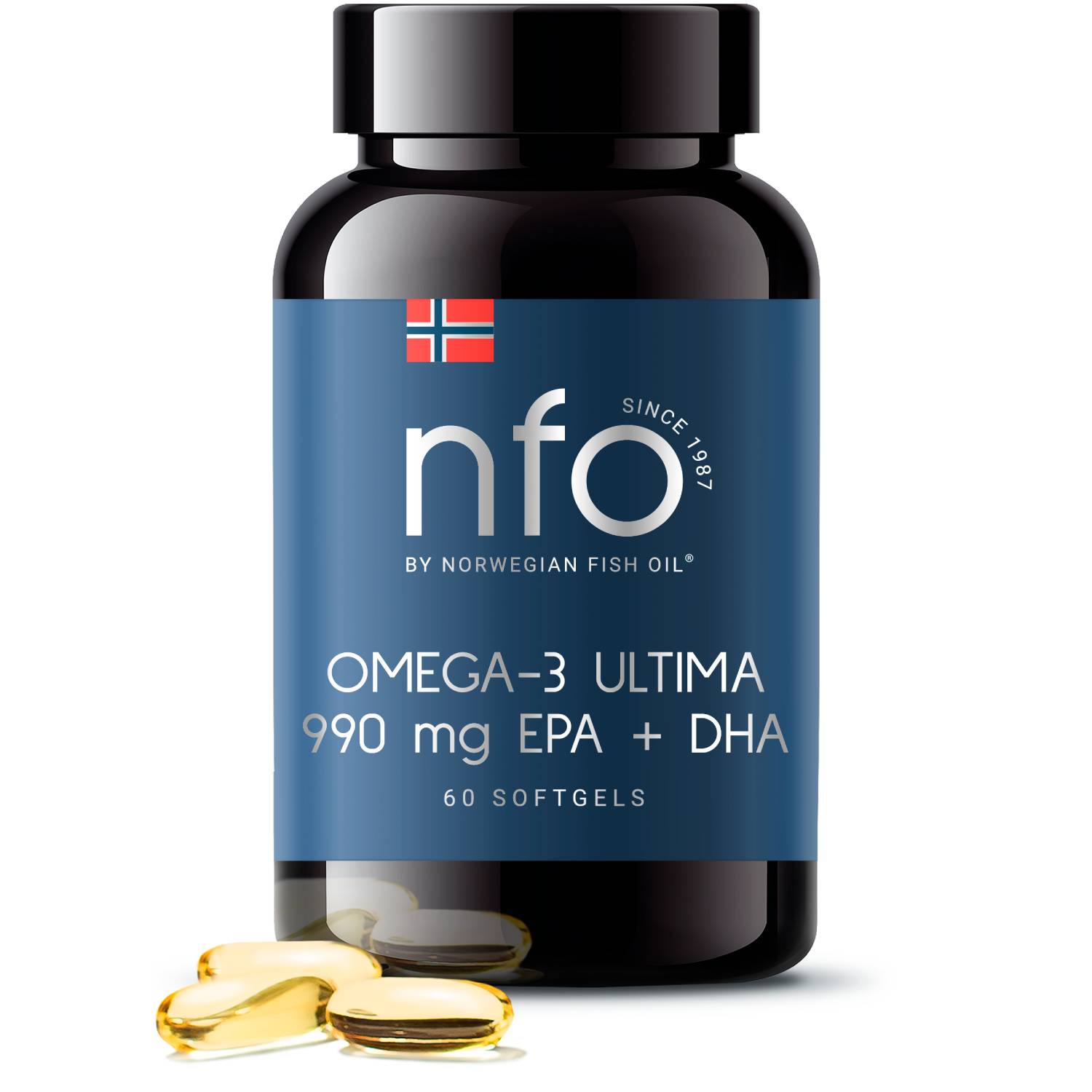 Norwegian Fish Oil Комплекс Omega-3 Ultima, 60 капсул (Norwegian Fish Oil, Омега 3)