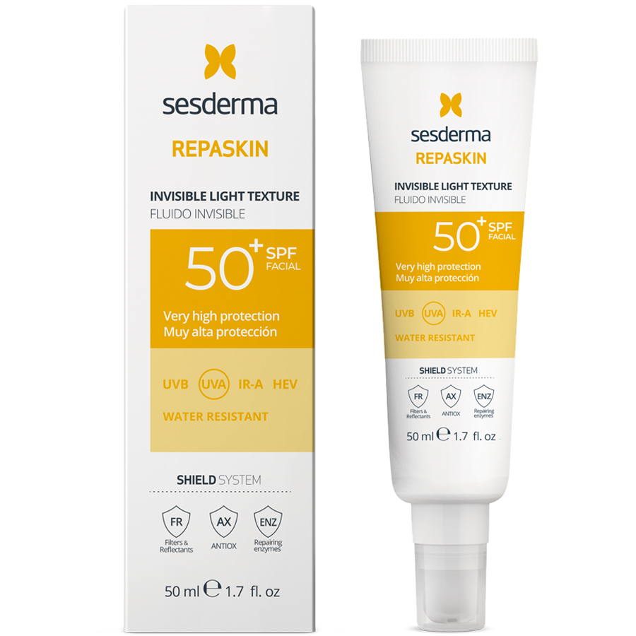 Сесдерма Сверхлегкое солнцезащитное средство для лица SPF50, 50 мл (Sesderma, Repaskin) фото 0