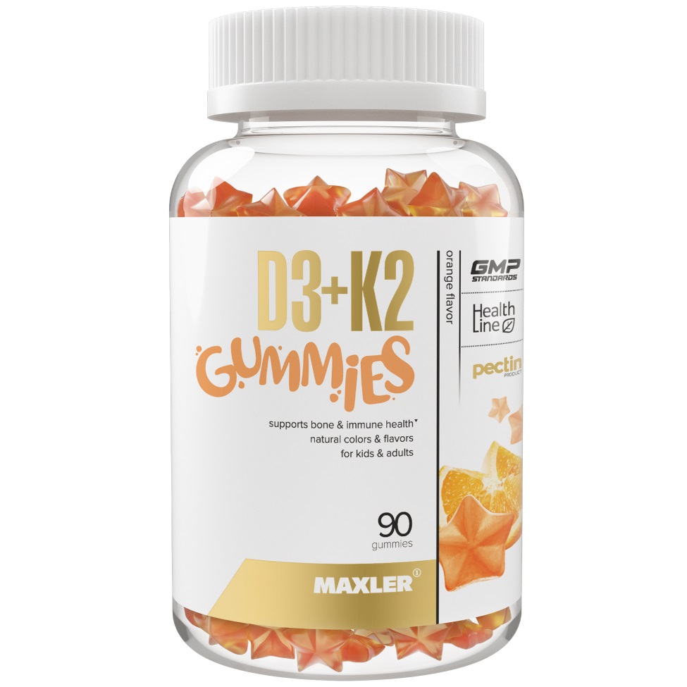 Макслер Комплекс витаминов D3 + K2 Gummies, 90 жевательных пастилок х 2000 мг (Maxler, ) фото 0