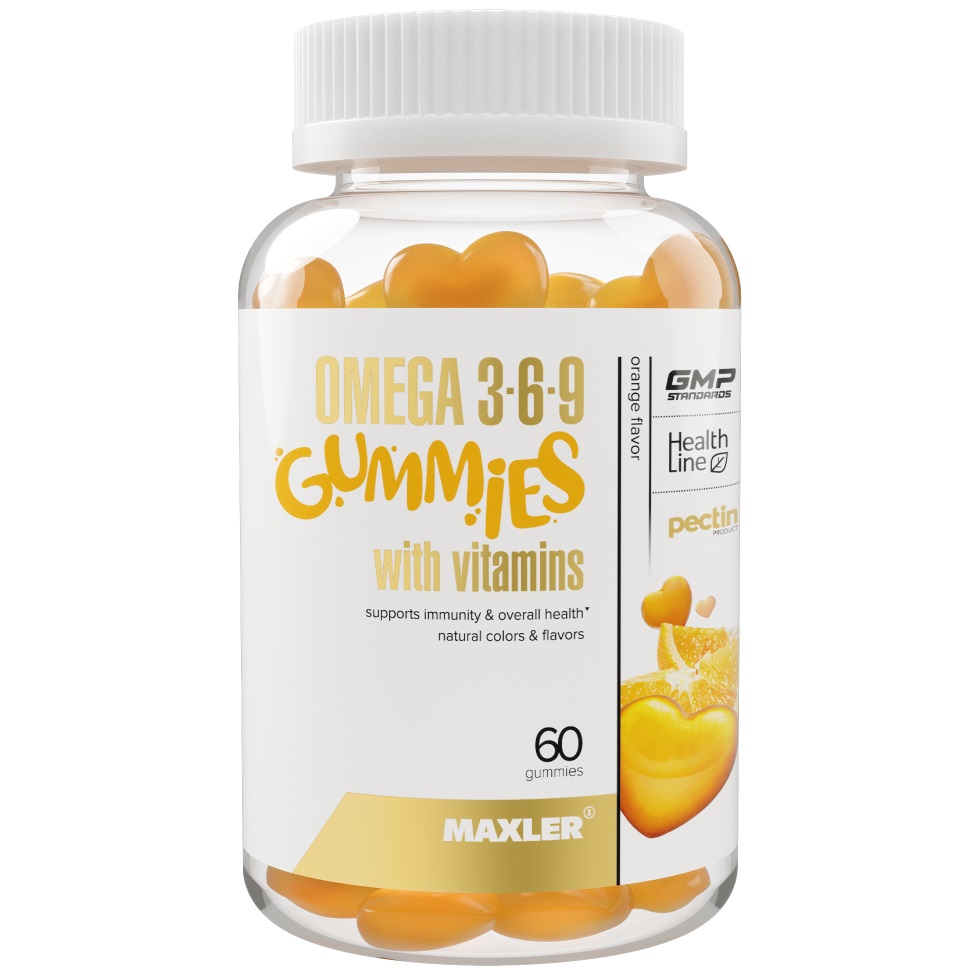 Макслер Омега 3-6-9 Gummies с витаминами 4+, 60 жевательных пастилок х 3000 мг (Maxler, ) фото 0