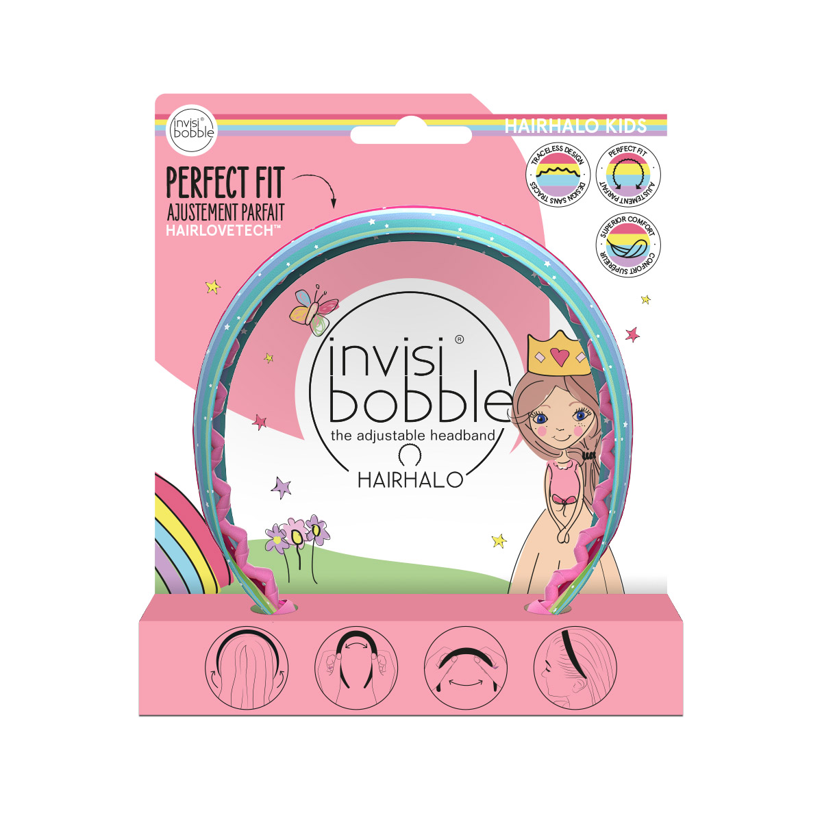 Инвизибабл Ободок Kids Rainbow Crown (Invisibobble, Hairhalo) фото 0