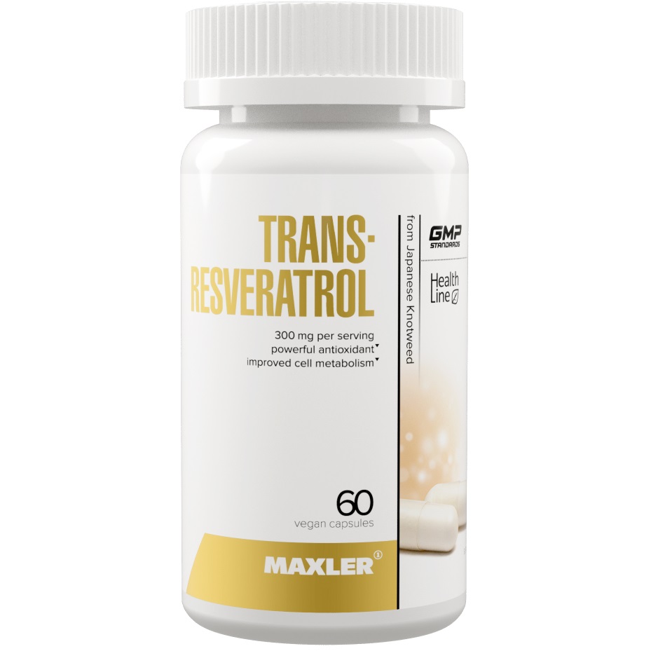 Макслер Trans-Resveratrol 300 мг, 60 вегетарианских капсул (Maxler, Специальные добавки) фото 0