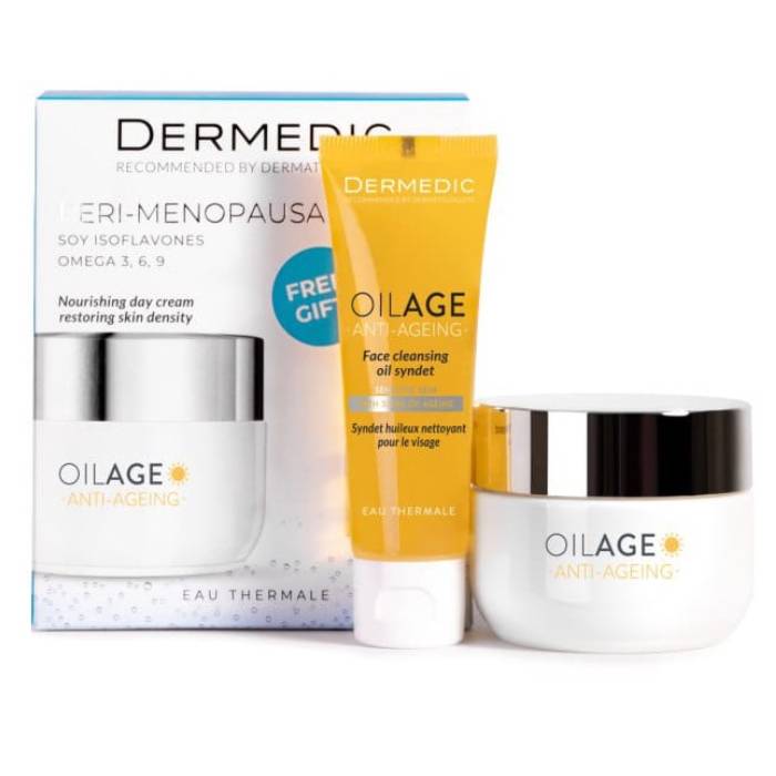 Дермедик Набор Anti-Ageing: дневной крем 50 мл + очищающее масло 25 мл (Dermedic, Oilage) фото 0