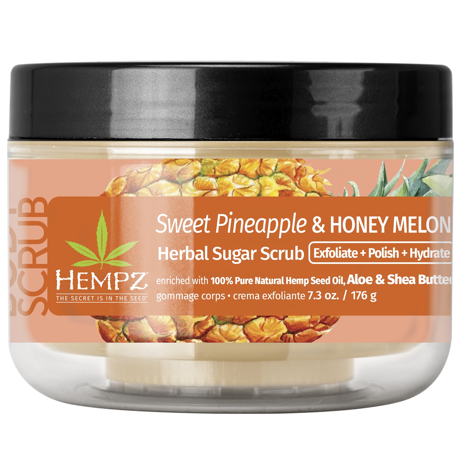 Хемпз Cкраб сахарный для тела Sweet Pineapple & Honey Melon, 176 г (Hempz, Ананас и медовая дыня) фото 0