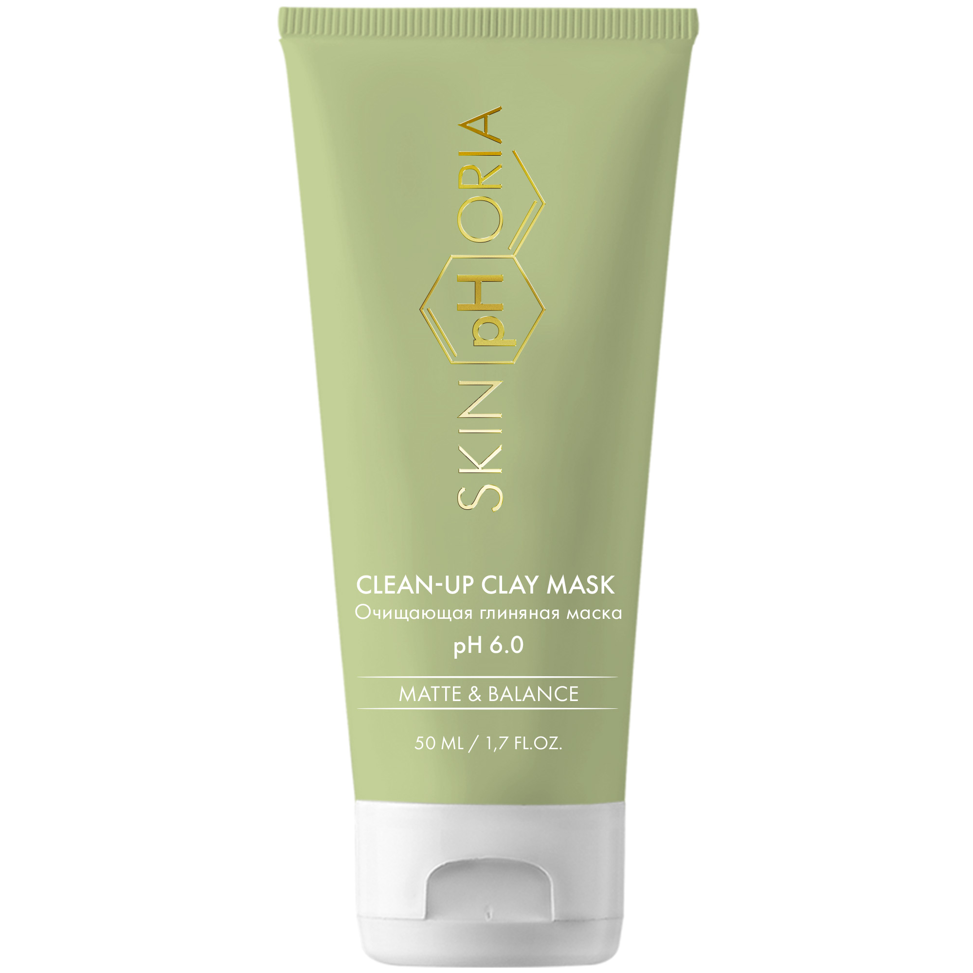 Скинфория Очищающая глиняная маска для лица Clean-Up Clay Mask, 50 мл (SkinpHoria, Matte & Balance) фото 0