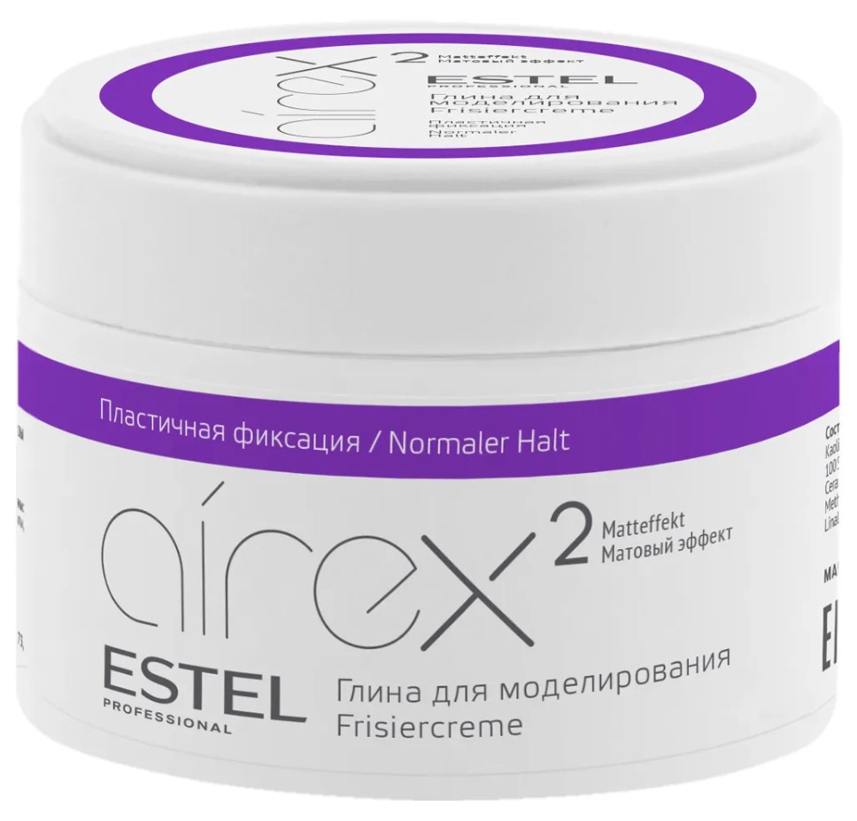 Estel Глина для моделирования волос с матовым эффектом пластичная фиксация (2), 65 мл (Estel, Airex)