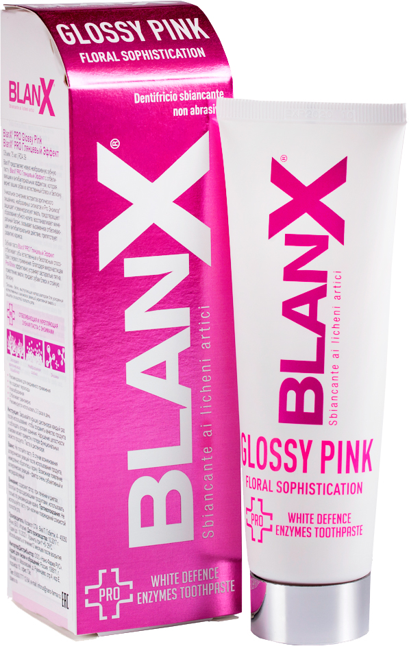 Бланкс Pro Glossy Pink Зубная паста Про-глянцевый эффект 75 мл (Blanx, Зубные пасты Blanx) фото 0