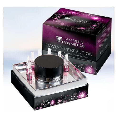 Янсен Косметикс Набор Christmas: Caviar Luxury Cream 50 мл + Caviar extract 7 х 2 мл (Janssen Cosmetics, Trend Edition) фото 0