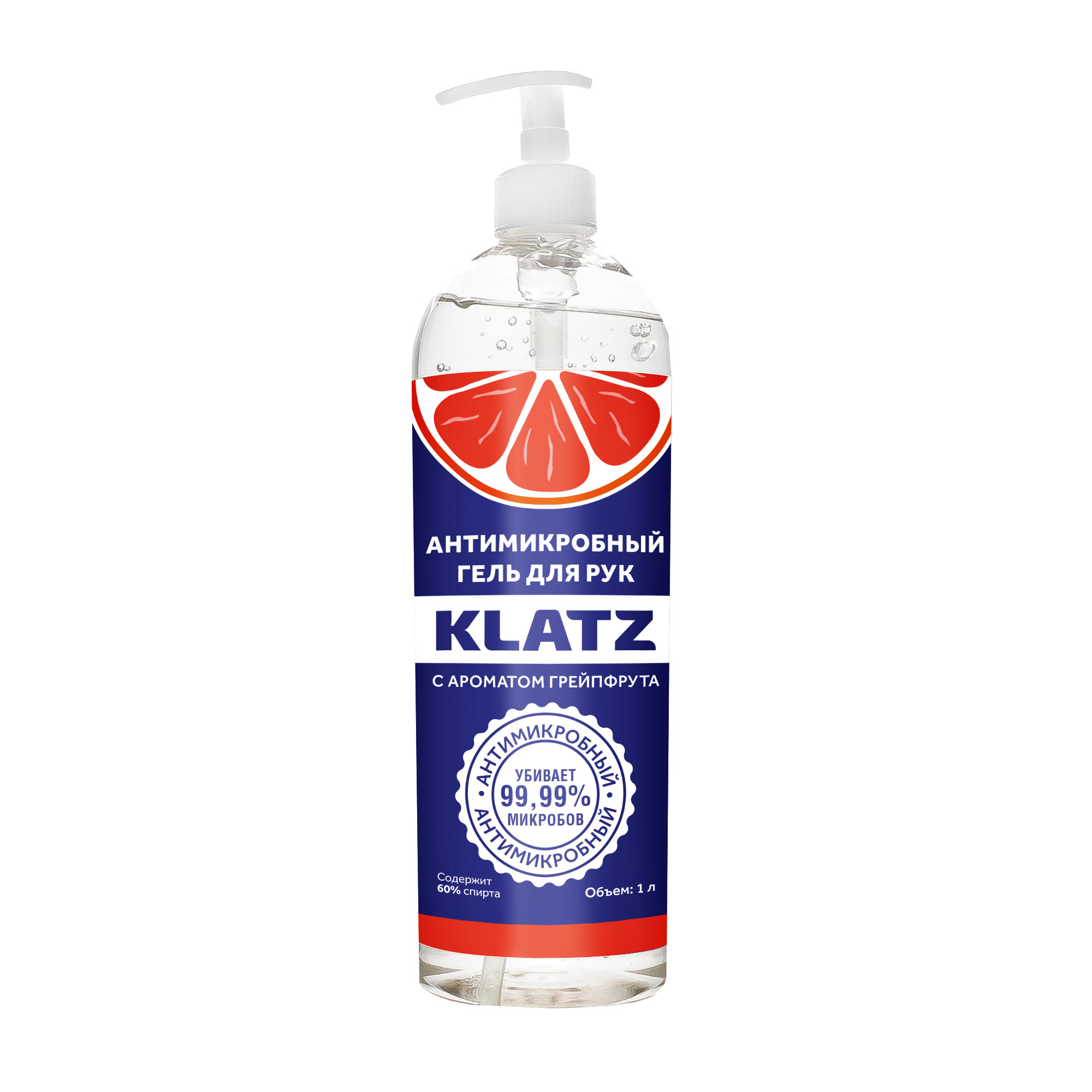 

Klatz Антимикробный гель для рук с ароматом грейпфрута, 1 л (Klatz, Antimicrobial), Antimicrobial