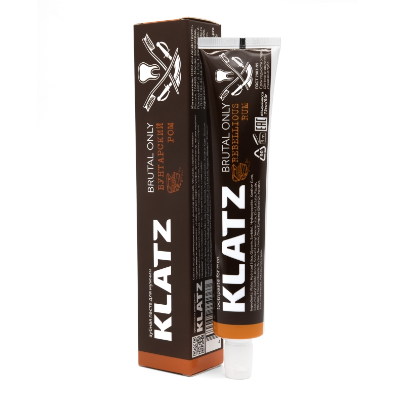 Klatz Зубная паста для мужчин Бунтарский ром, 75 мл (Klatz, Brutal only)