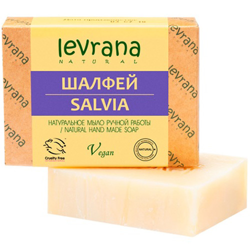 Levrana Натуральное мыло ручной работы Шалфей, 100 г (Levrana, Для тела)