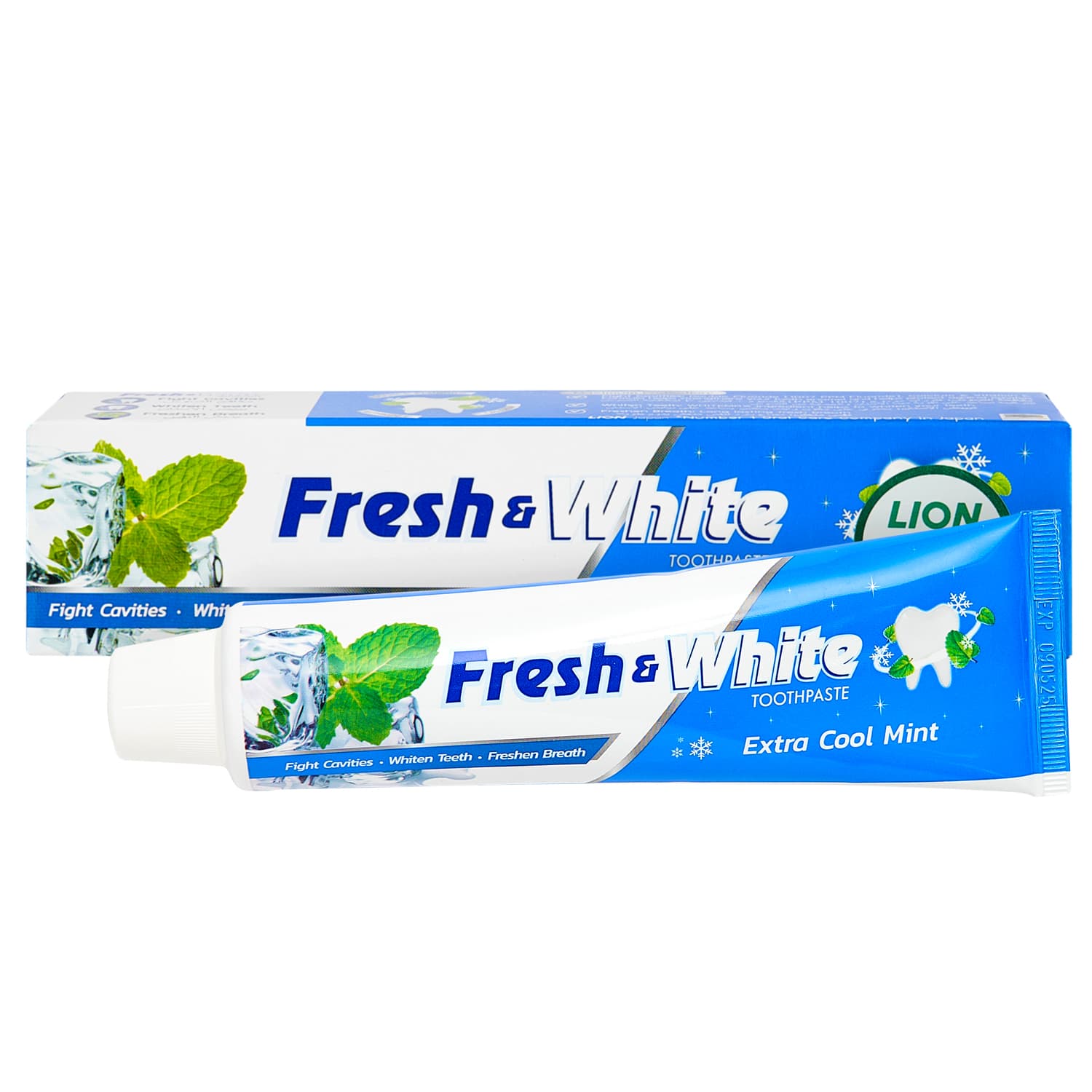 Lion Thailand Отбеливающая зубная паста Суперпрохладная мята, 160 г (Lion Thailand, Fresh & White) уход за полостью рта жемчужная prof зубная паста отбеливающая