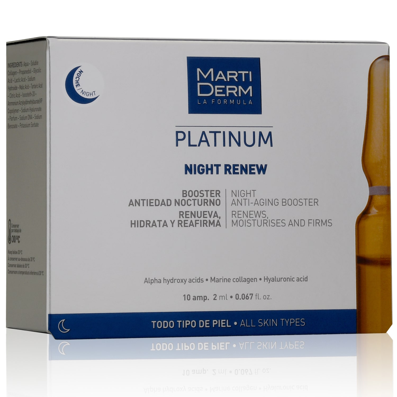 Martiderm Ампулы Ночное восстановление, 10 х 2 мл (Martiderm, Platinum)