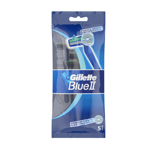 Жиллетт Одноразовая бритва Gillette Blue II, 5 шт (Gillette, Бритвы и лезвия) фото 0