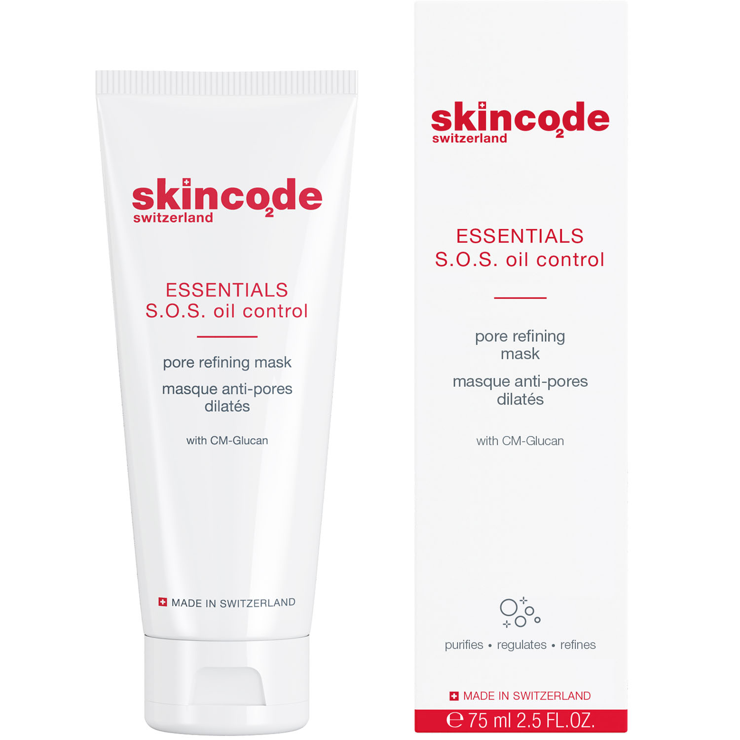 Skincode Очищающая маска с эффектом сужения пор, 75 мл (Skincode, Essentials S.0.S Oil Control) skincode очищающая маска с эффектом сужения пор 75 мл