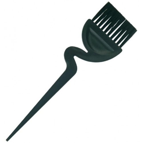Dewal Pro Кисть для окрашивания, черная с черной прямой щетиной, с ручкой «зиг-заг», широкая, 55 мм (Dewal Pro, Кисти парикмахерские)